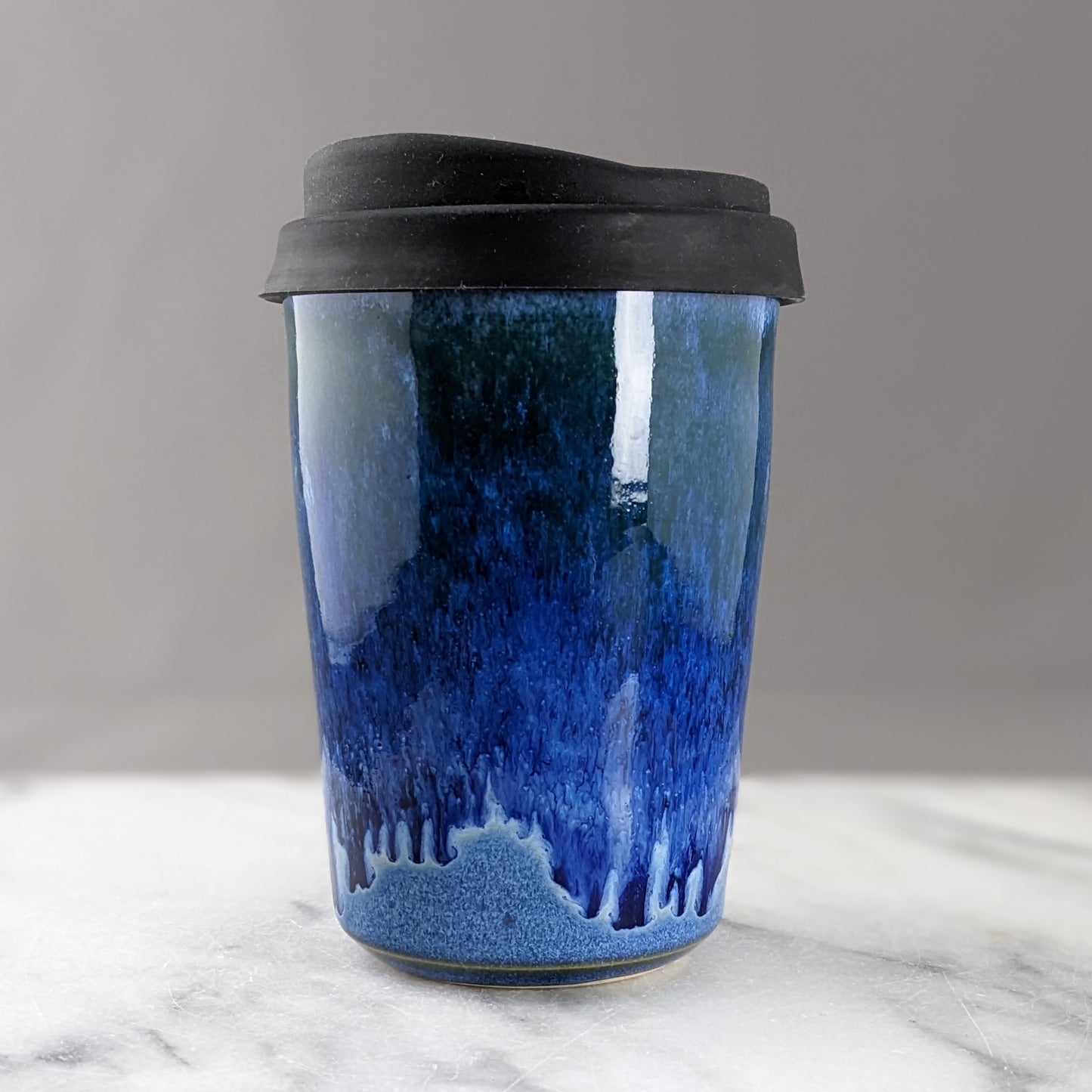 Blue Handmade Ceramic Travel Mug