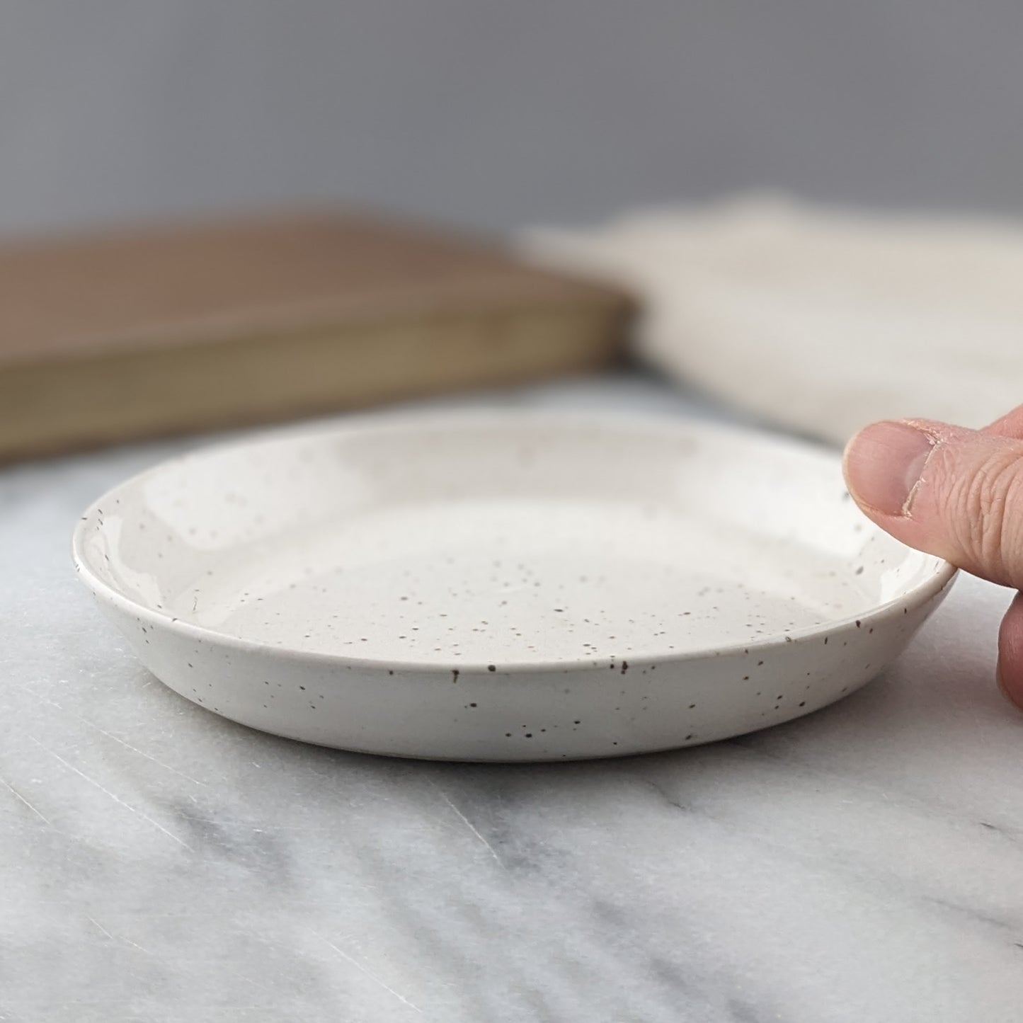 White Ceramic Ring Dish
