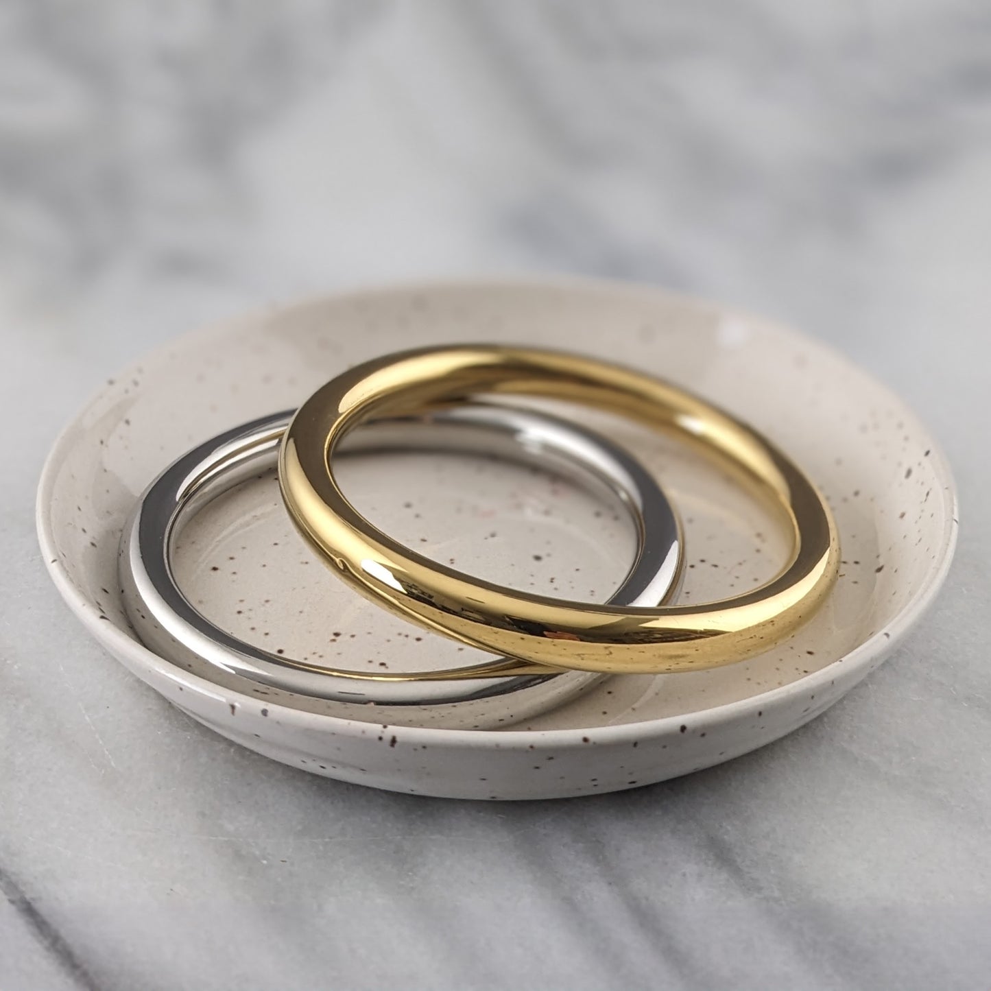 White Ceramic Ring Dish