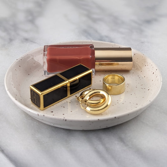 White Ceramic Ring Dish