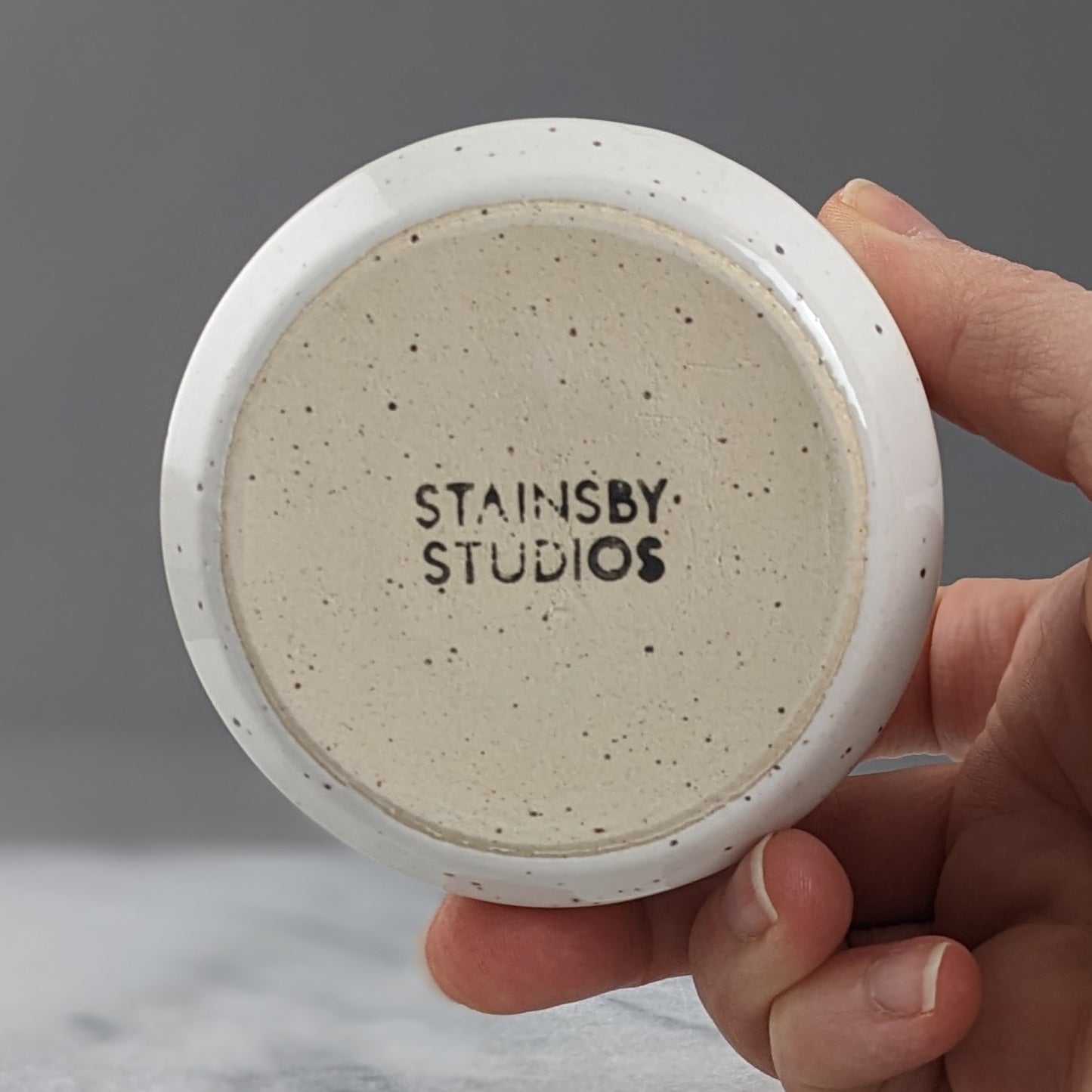 Small White Speckled Dish