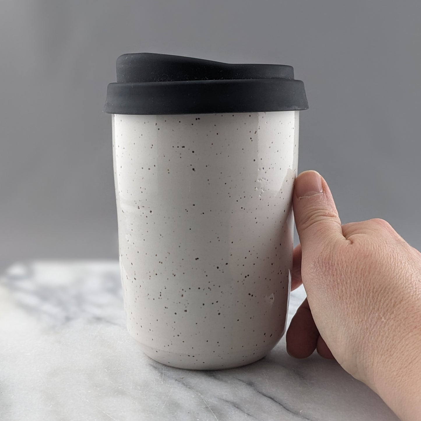 White Travel Mug
