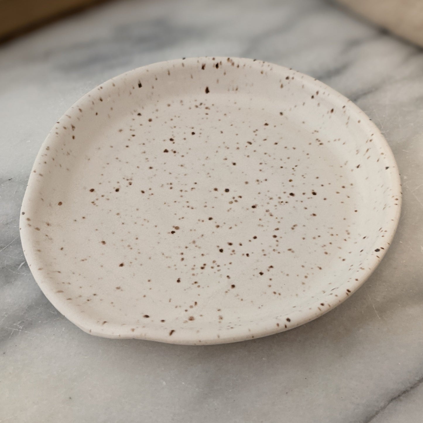 *SECOND* Speckled White Spoon Rest