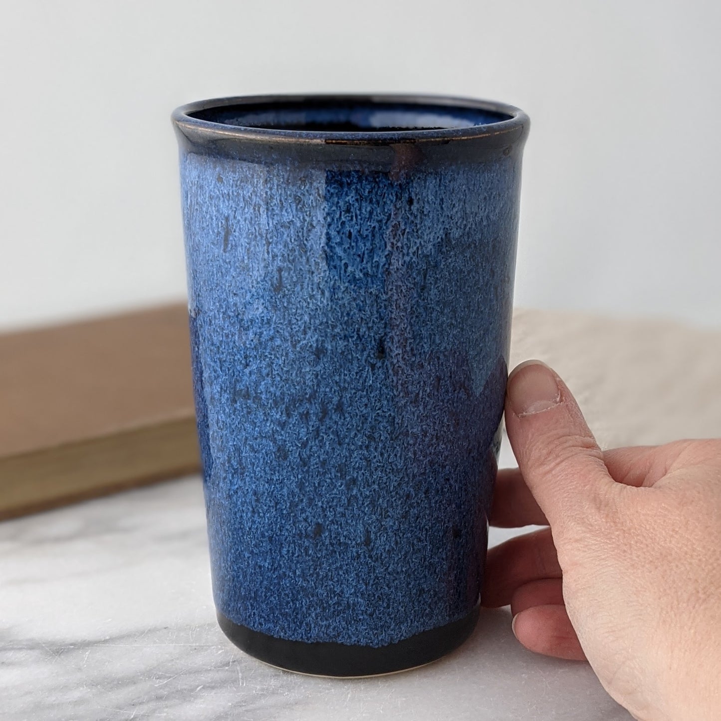 Blue & Black Handmade Mug