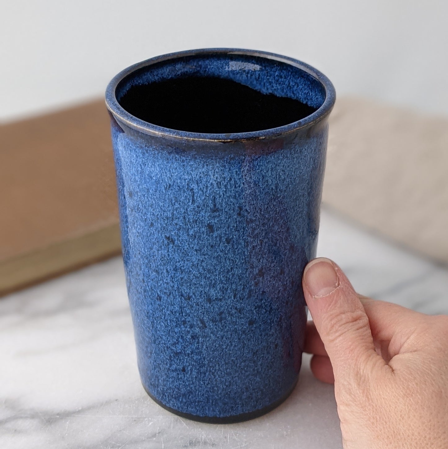 Blue & Black Handmade Mug