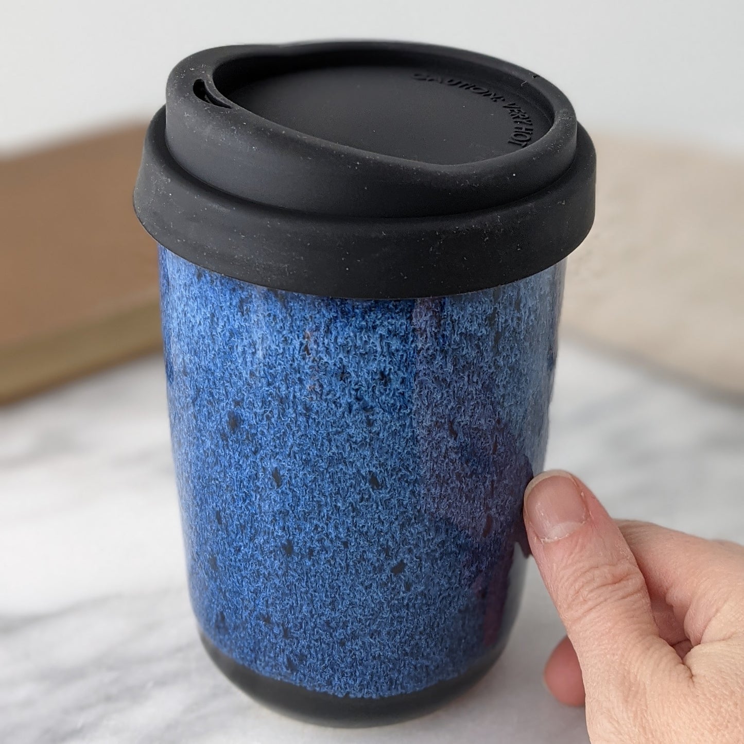 Blue & Black Travel Mug