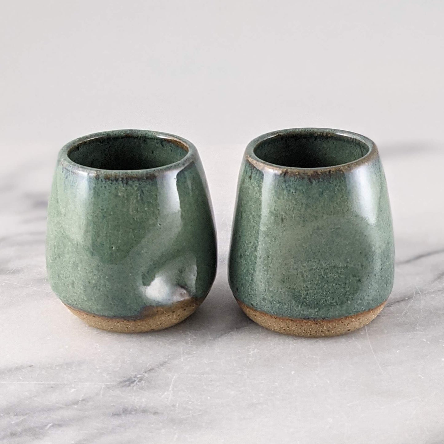 Green Ceramic Shot Glasses