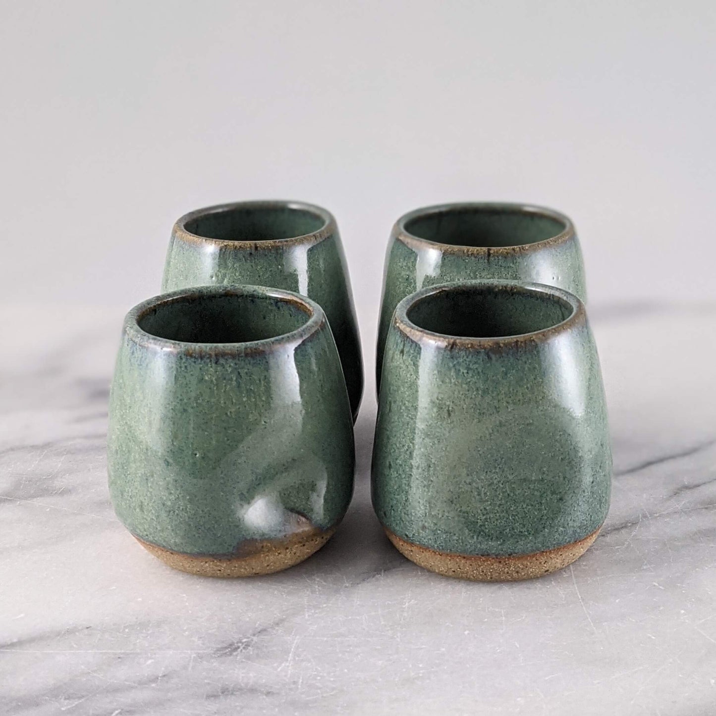 Green Ceramic Shot Glasses