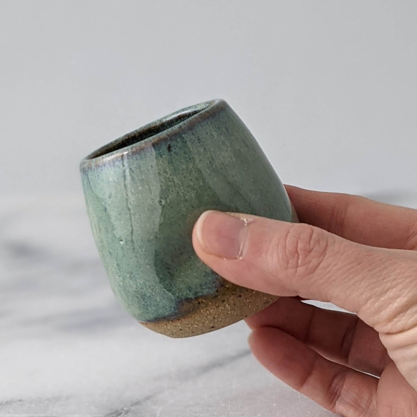 Green Ceramic Shot Glasses