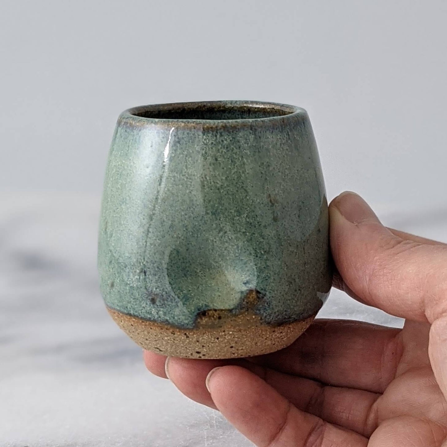 Green Ceramic Shot Glasses