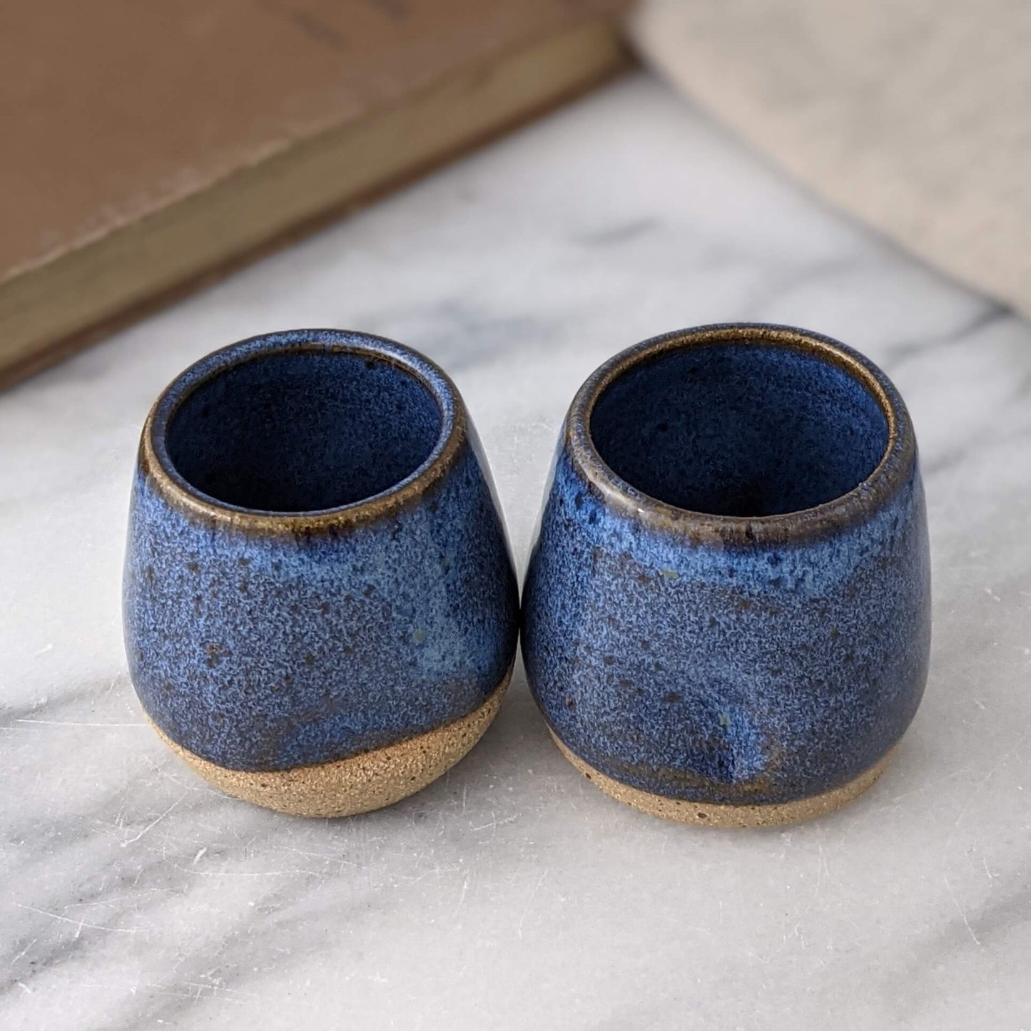 Blue Ceramic Shot Glasses