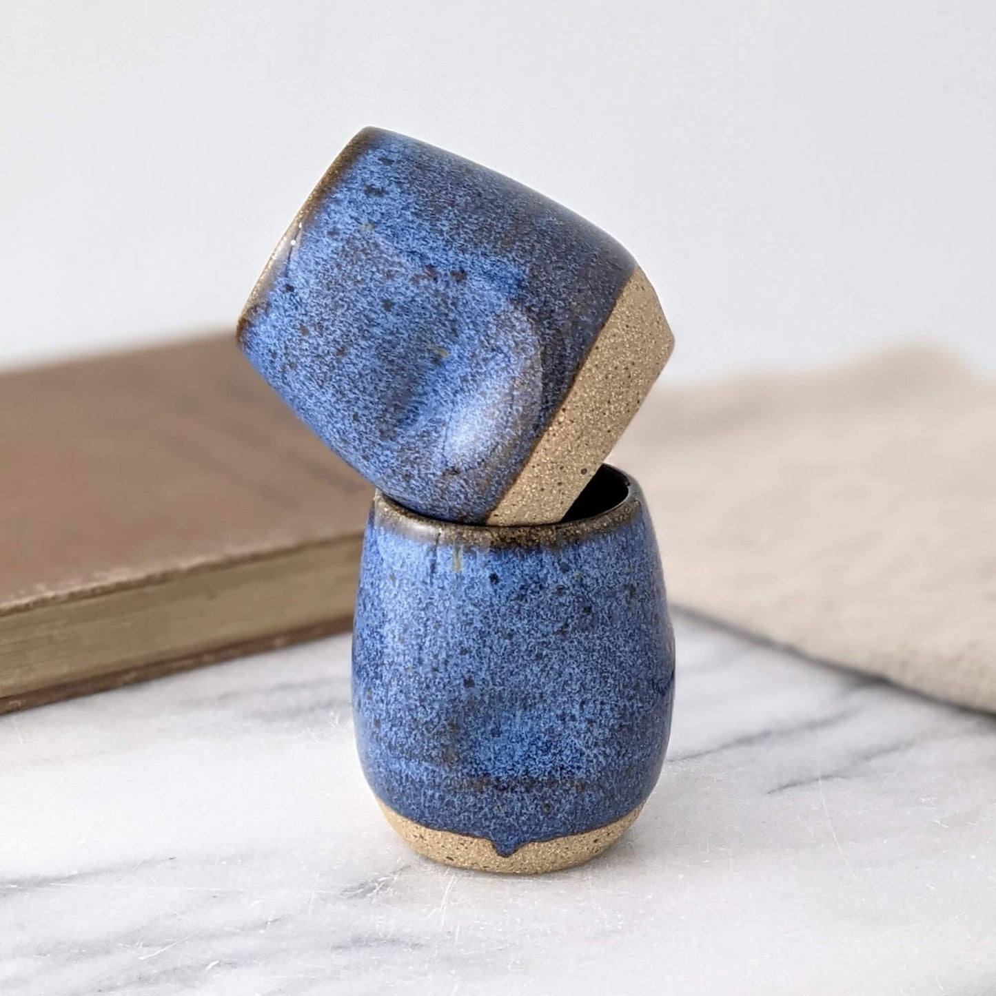 Blue Ceramic Shot Glasses