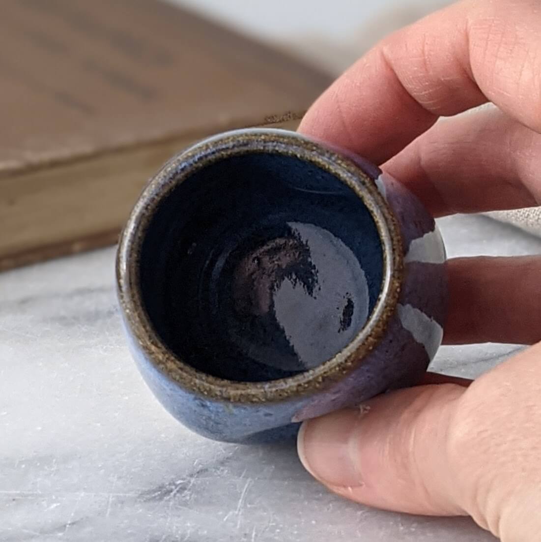 Blue Ceramic Shot Glasses