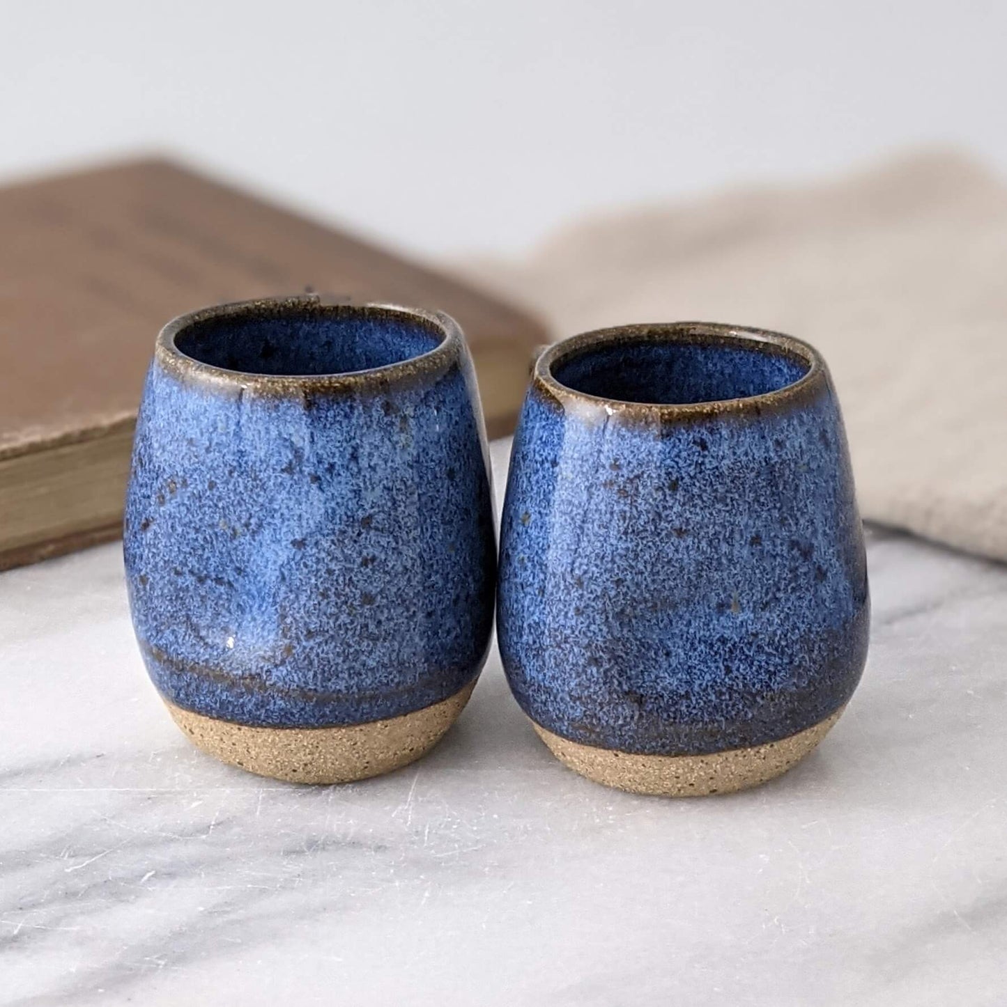 Blue Ceramic Shot Glasses