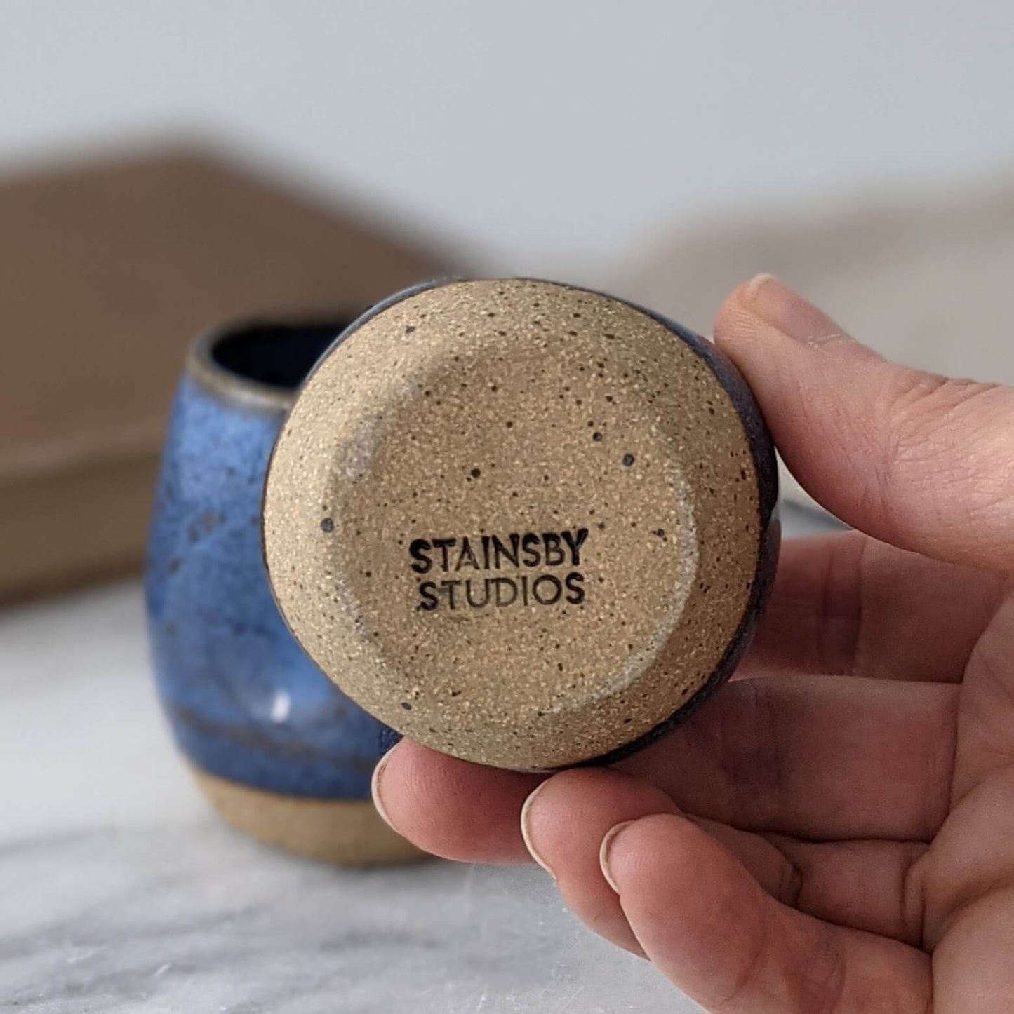 Blue Ceramic Shot Glasses