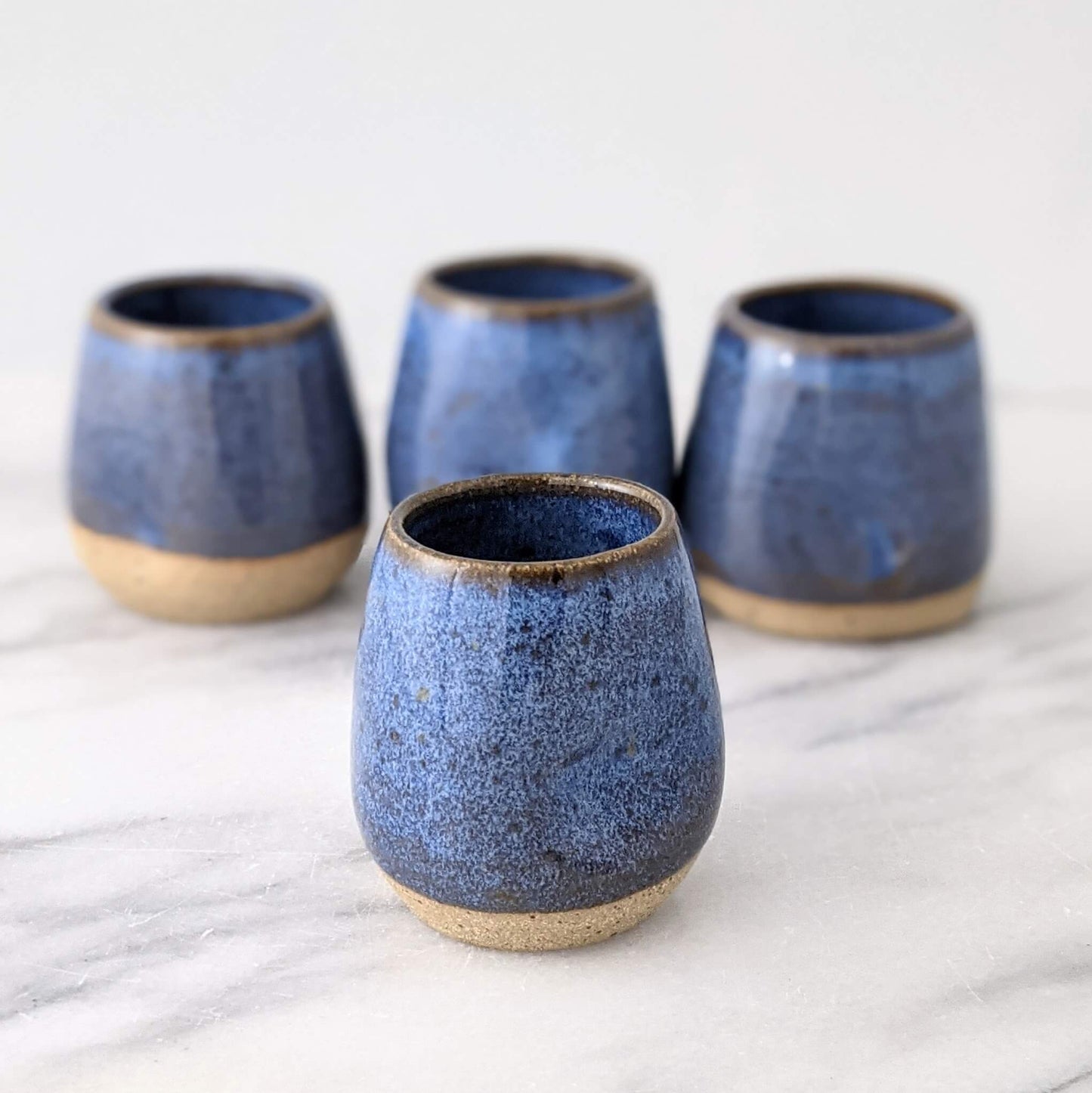 Blue Ceramic Shot Glasses