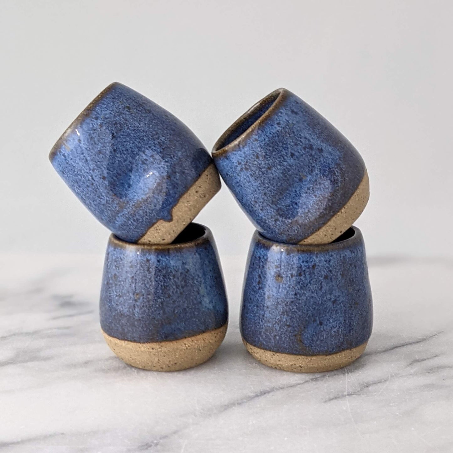 Blue Ceramic Shot Glasses