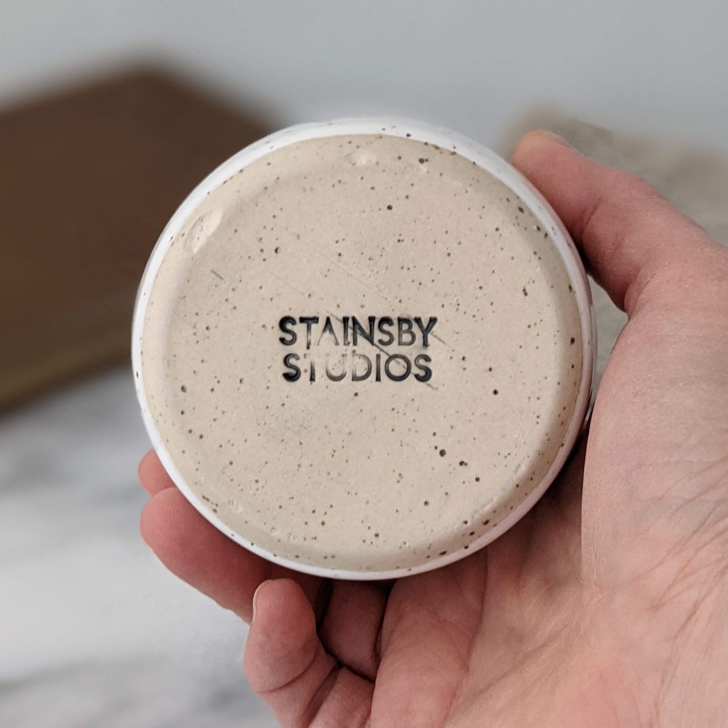 Speckled White Cup