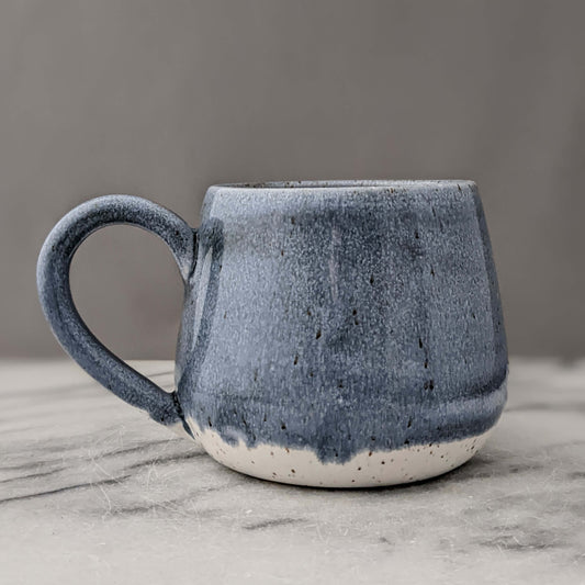 Moody Blue & White Ceramic Mug