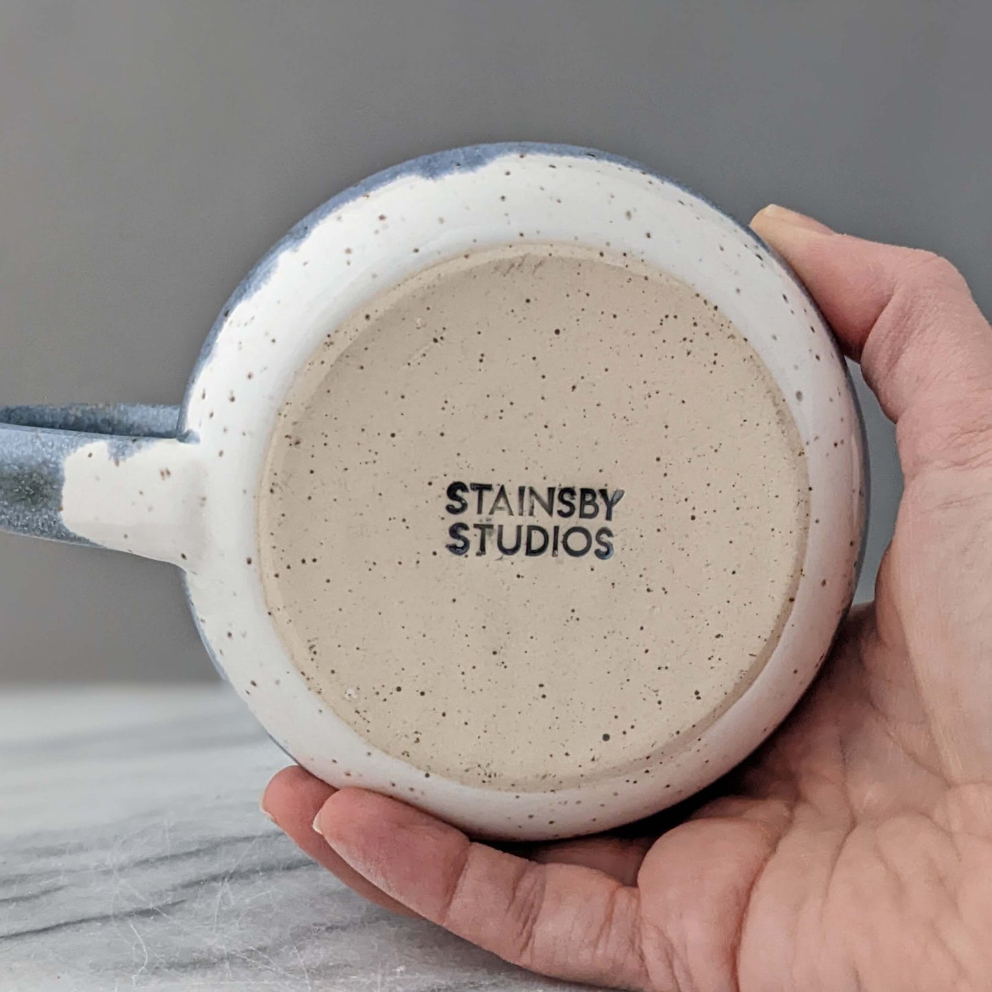 Moody Blue & White Ceramic Mug
