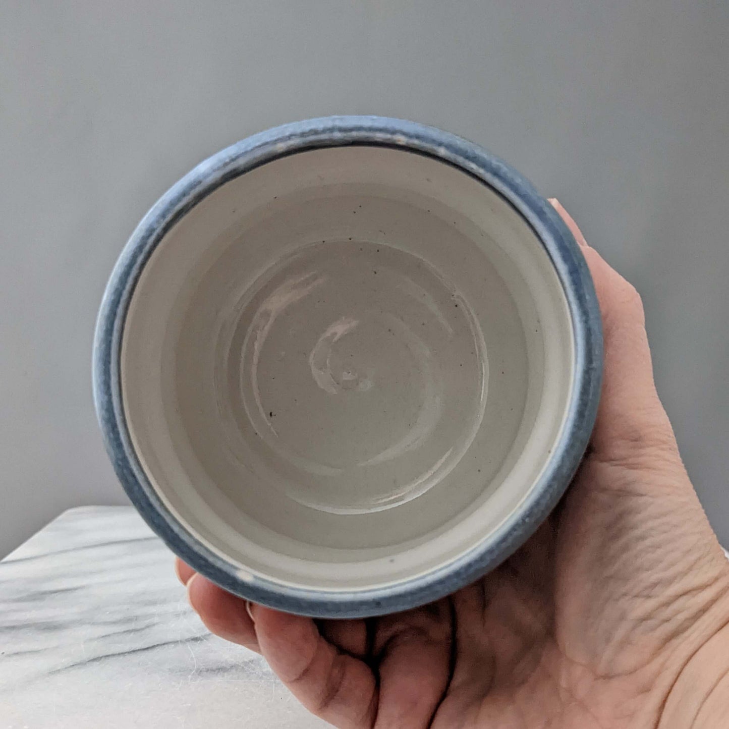 Moody Blue & White Small Ceramic Planter