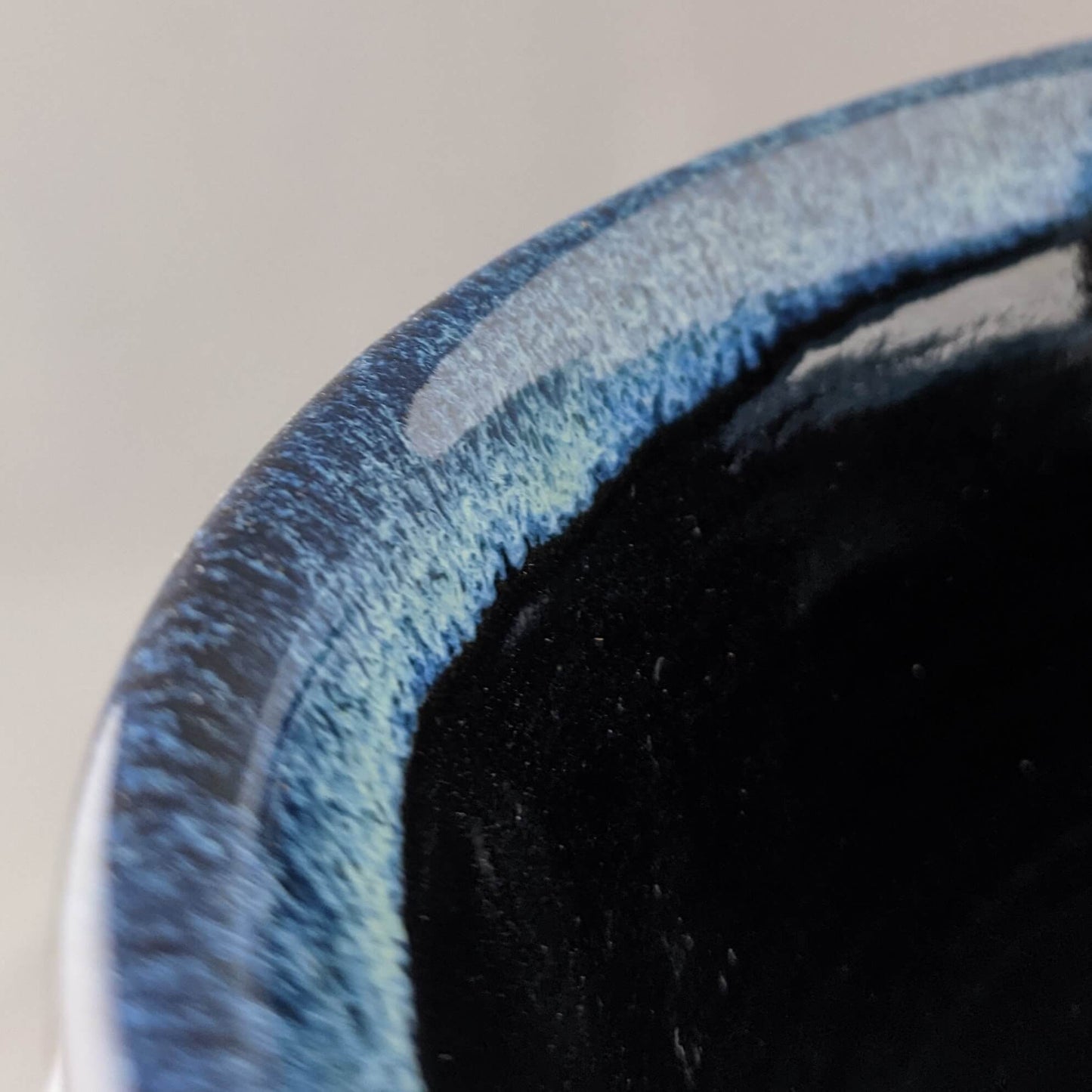 Blue, Green & Black Ceramic Planter