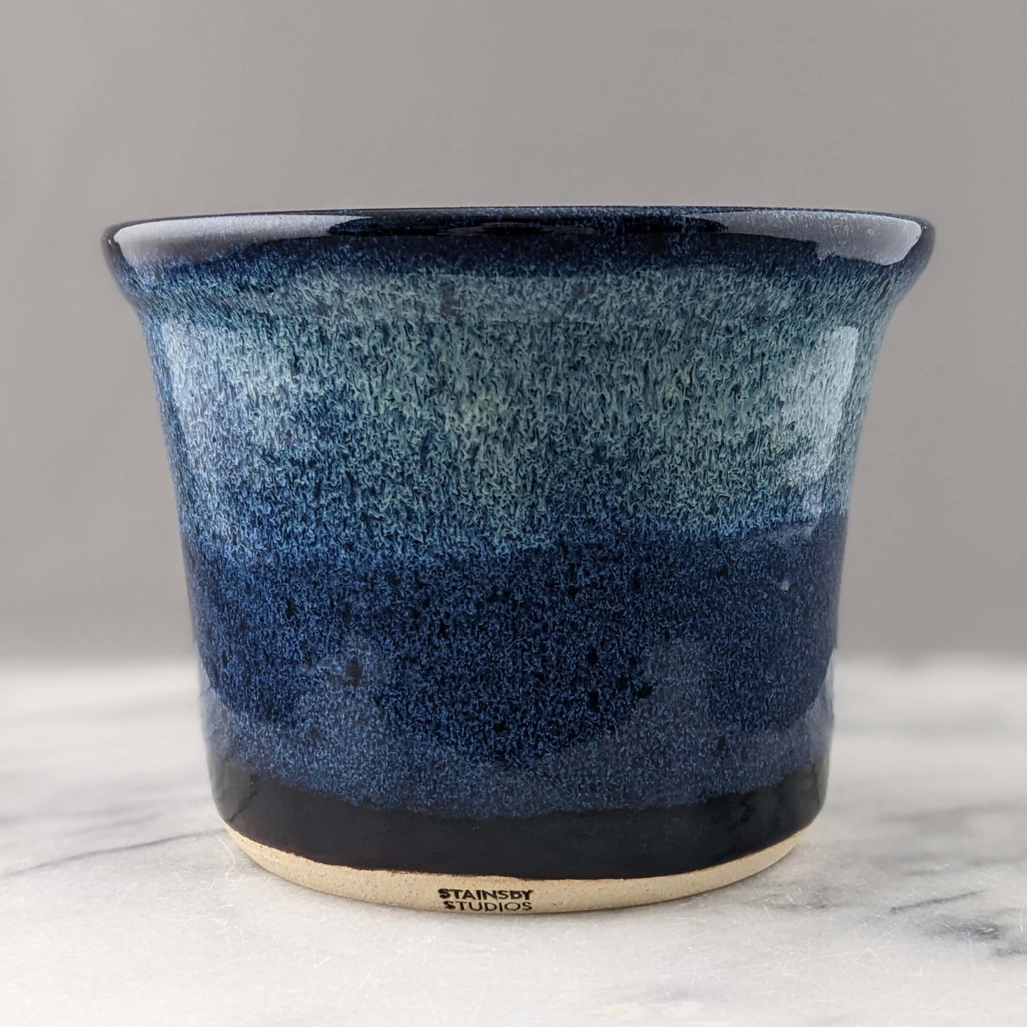 Blue, Green & Black Ceramic Planter