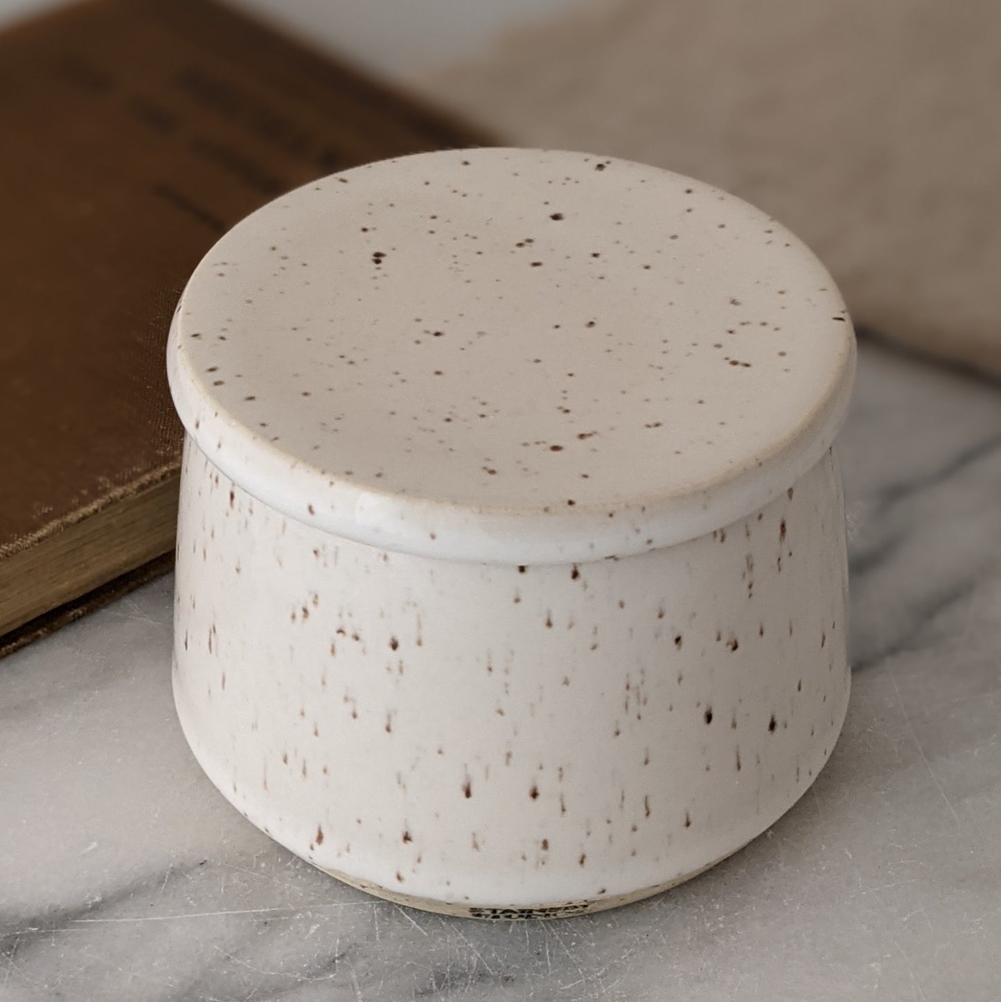 Eileen White Lidded Jar