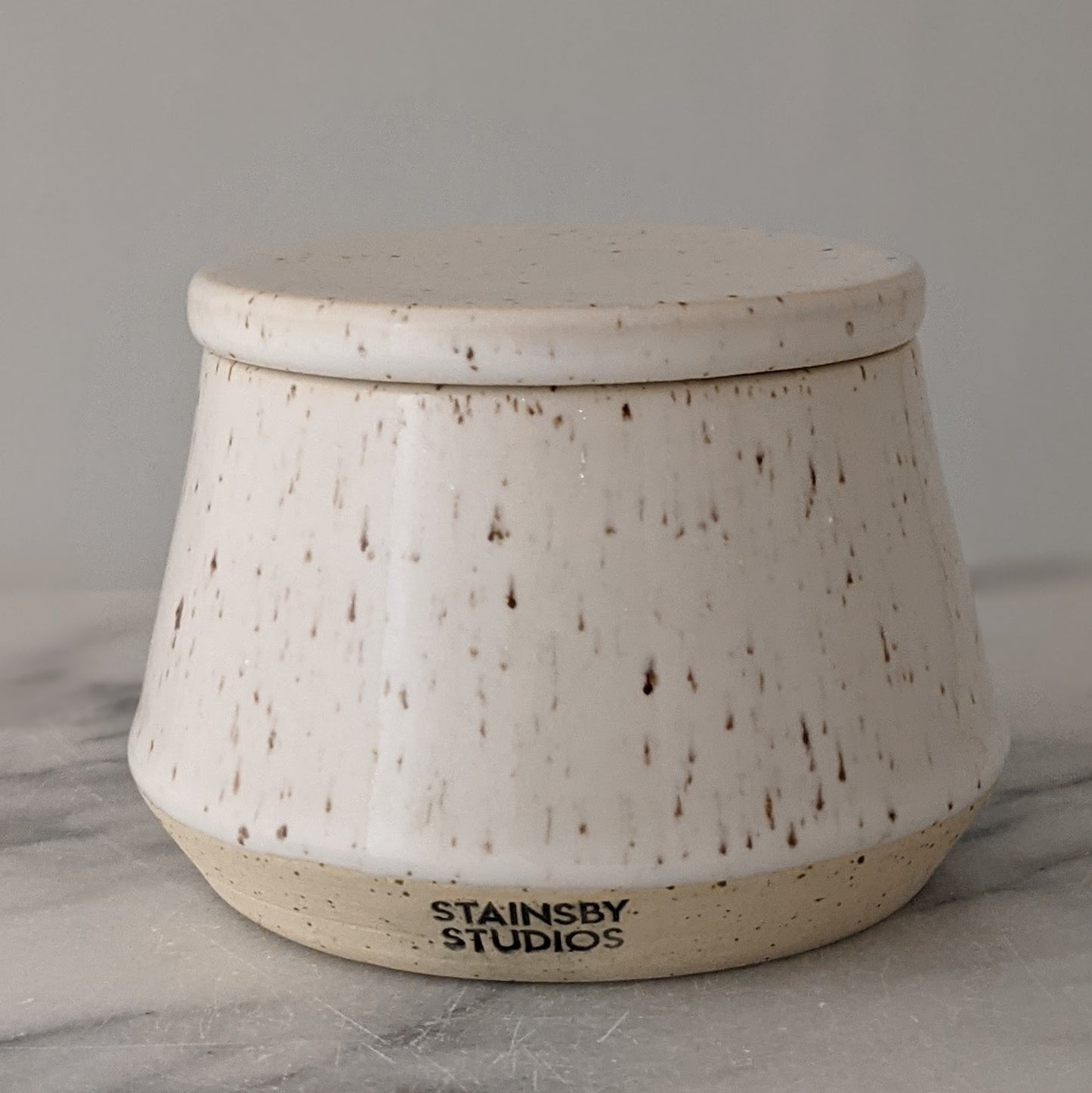 Romy White Lidded Jar