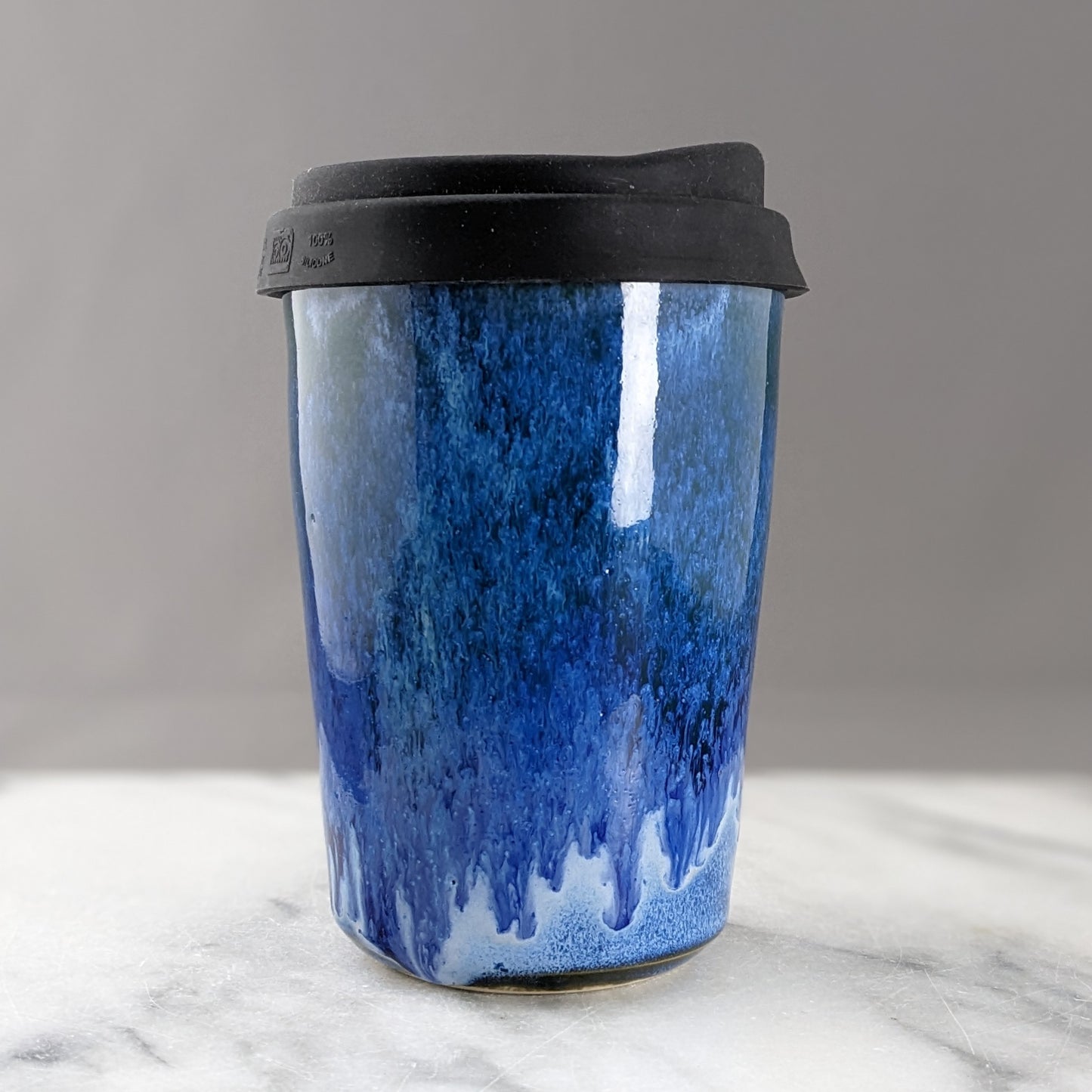 Blue Handmade Ceramic Travel Mug