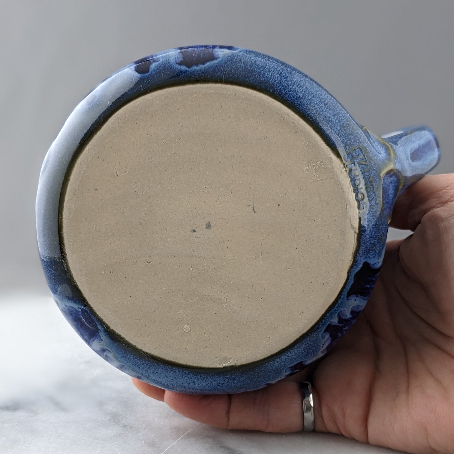 One of a Kind Blue Ceramic Mug