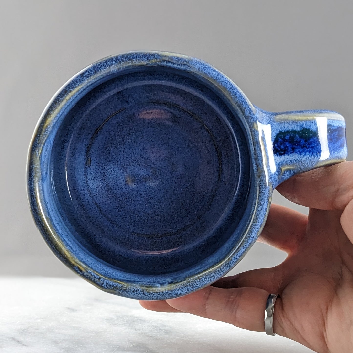 Unique Handmade Blue Ceramic Mug