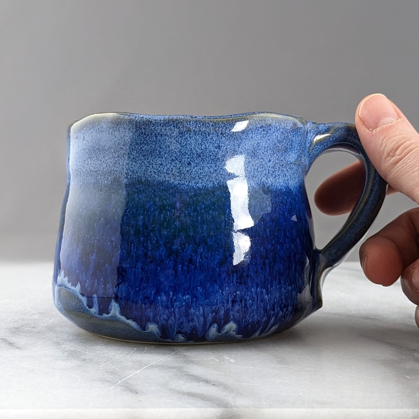 Unique Handmade Blue Ceramic Mug