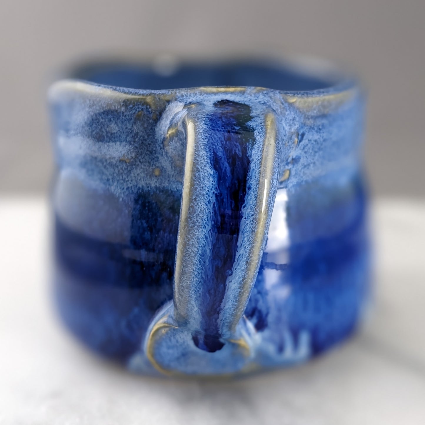 Unique Handmade Blue Ceramic Mug