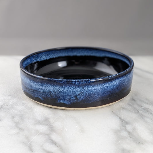 Low Wide Blue Bowl