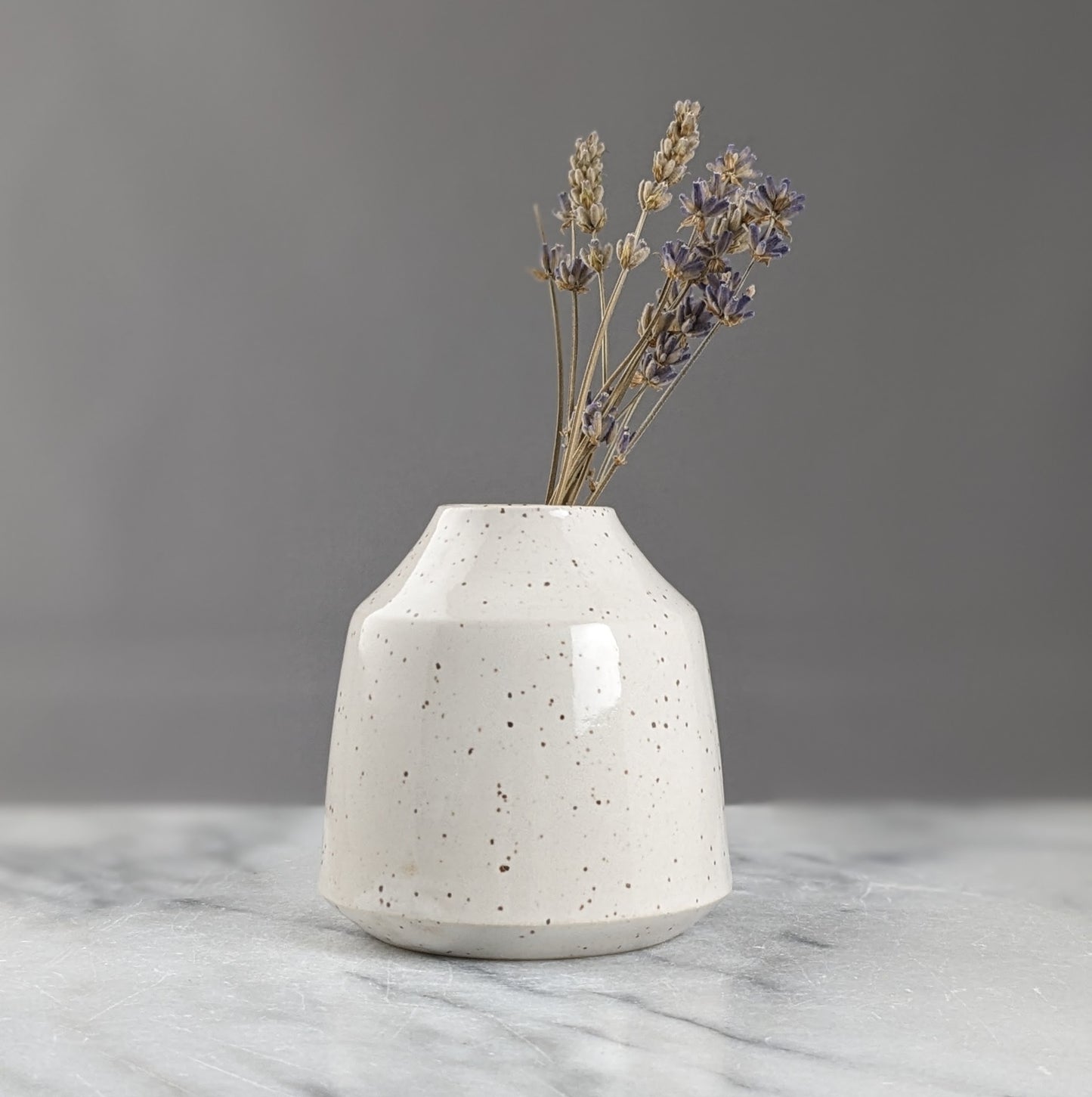 Modern Speckled White Vase