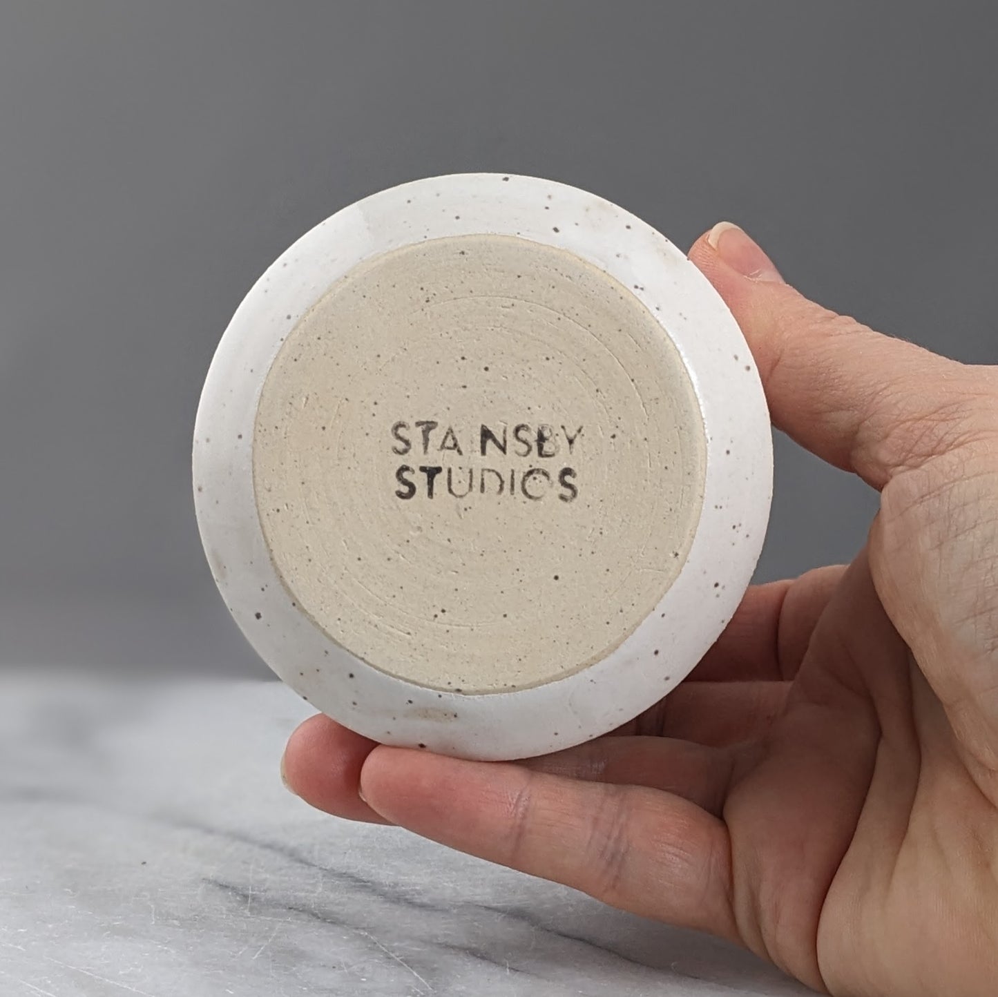 Modern Speckled White Vase