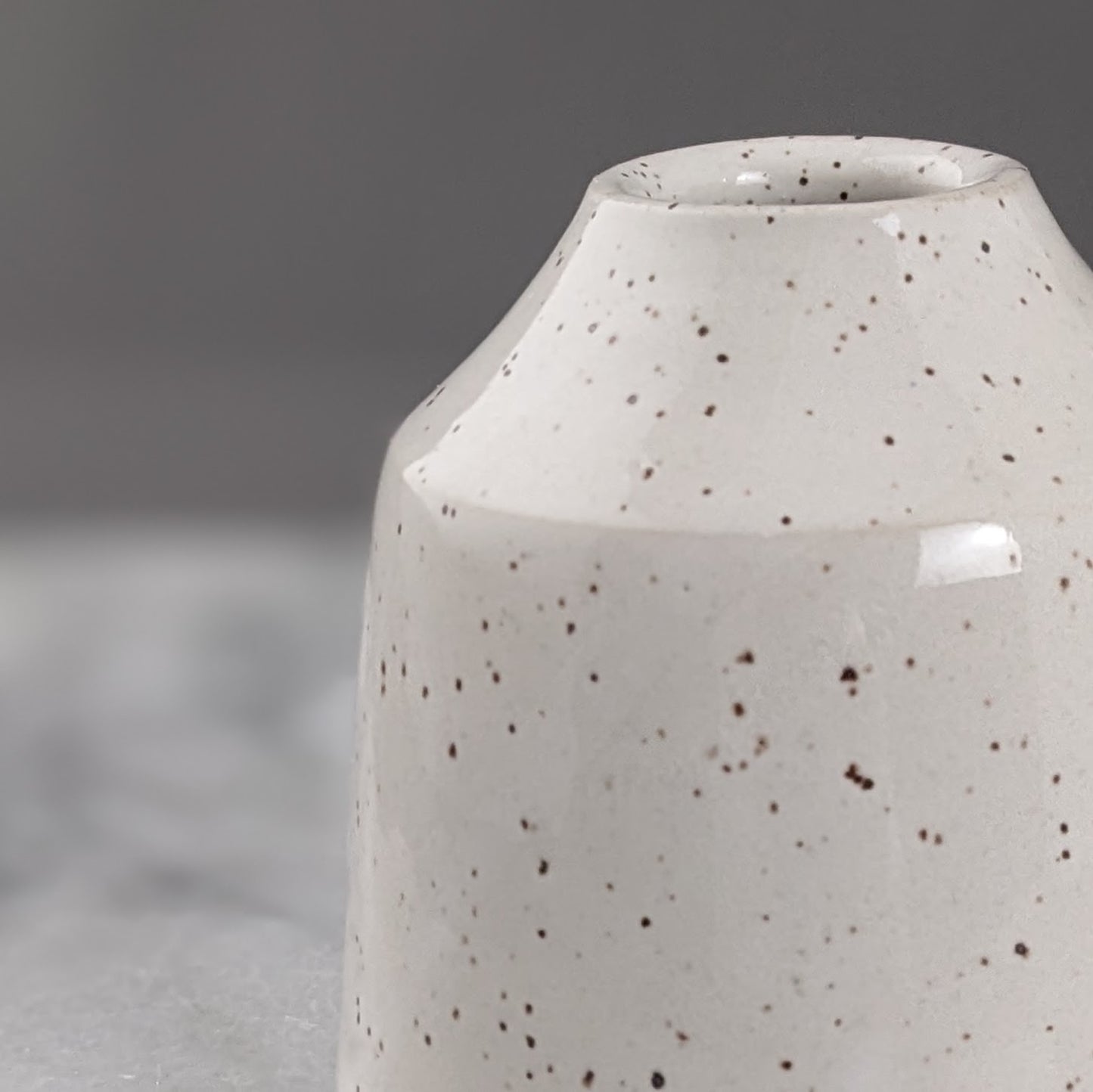 Modern Speckled White Vase