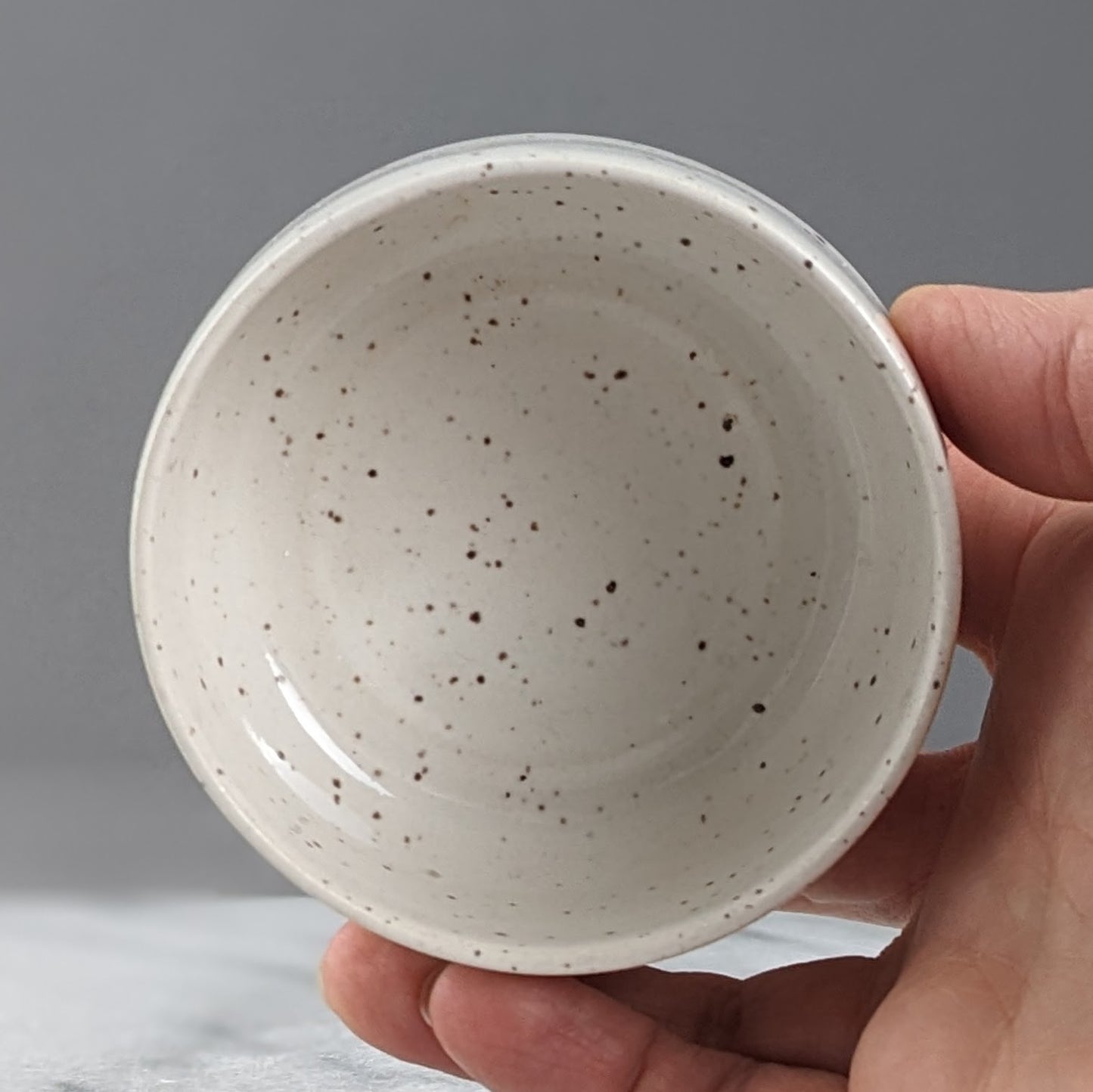 Small White Speckled Dish