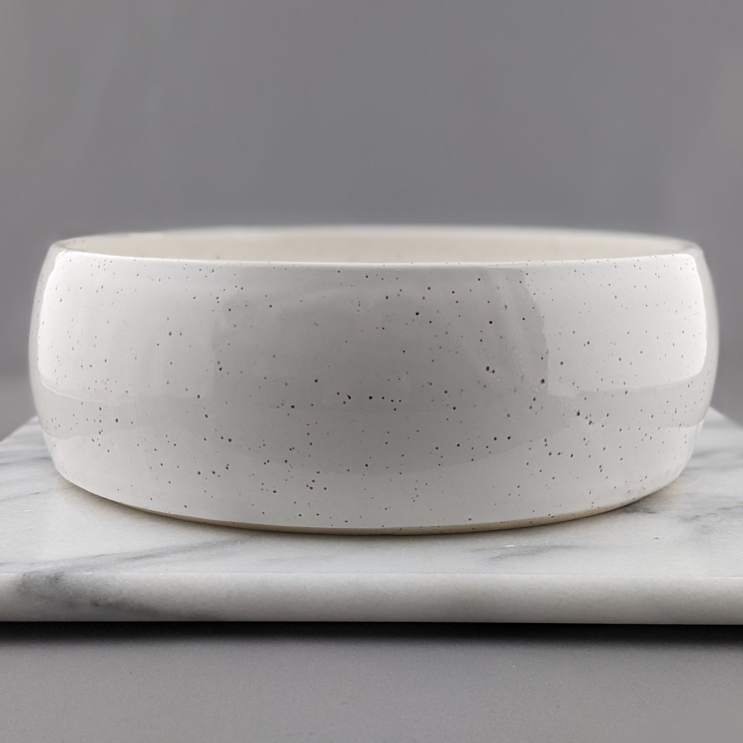 Speckled White Serving Bowl