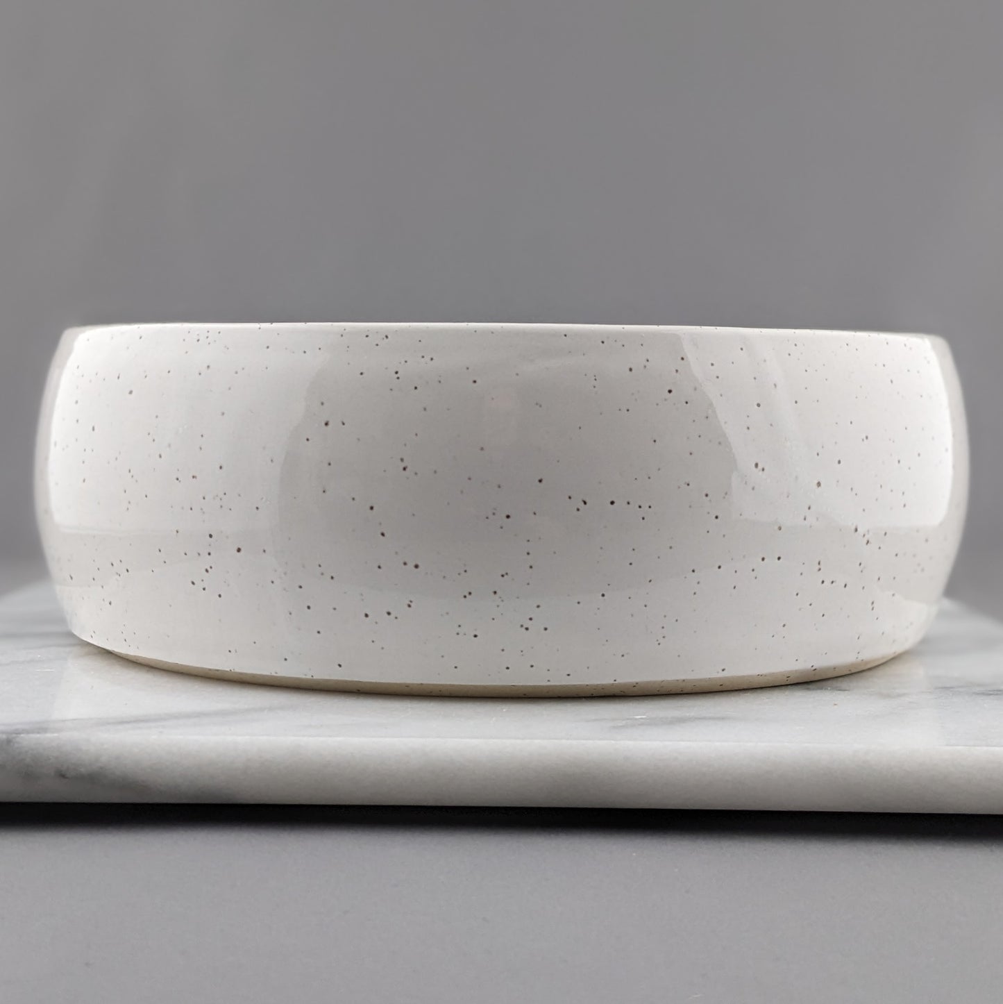 Speckled White Serving Bowl