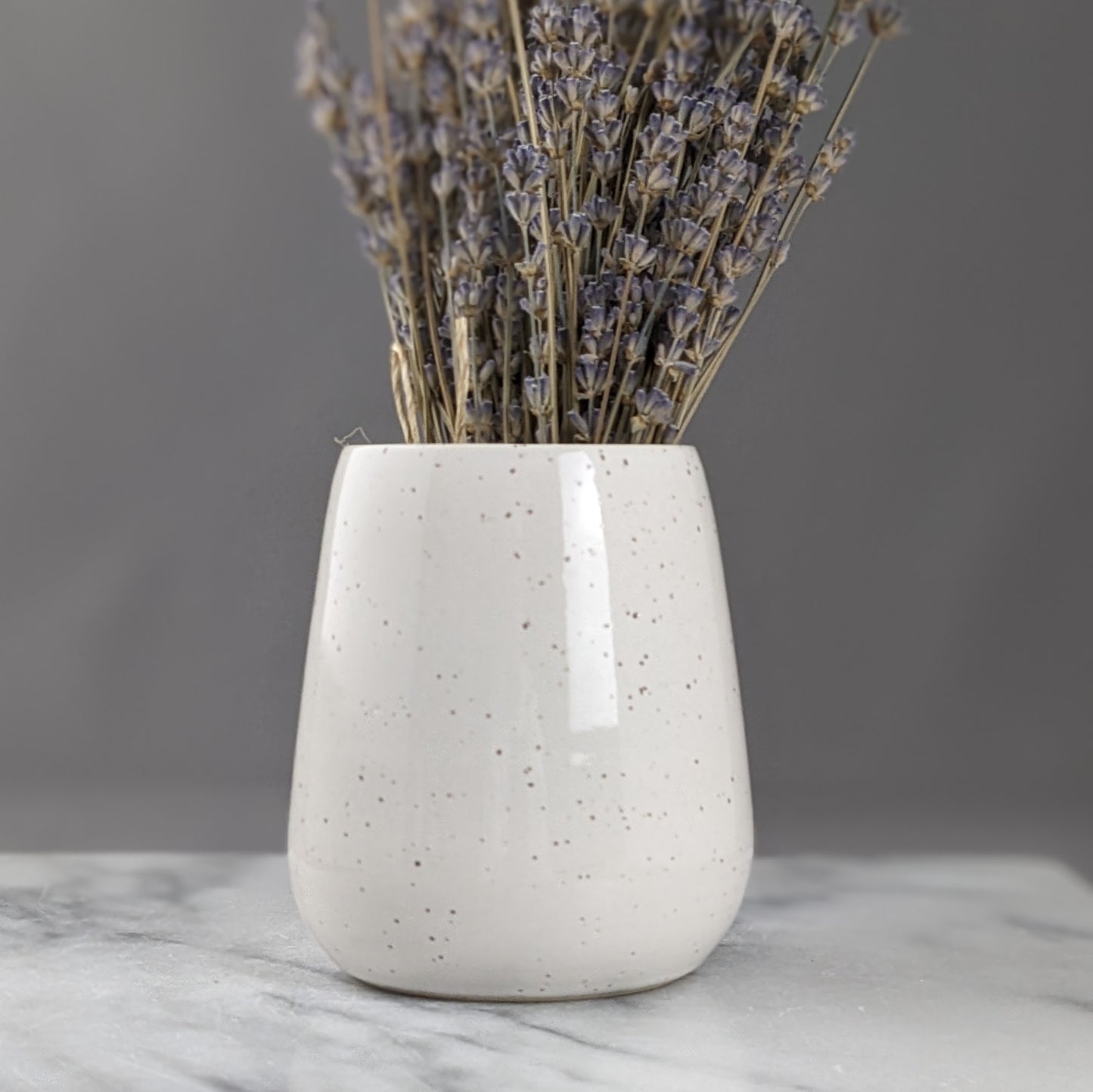 Speckle White Vase or Cup