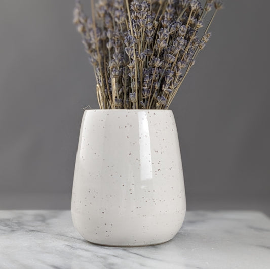 Speckle White Vase or Cup
