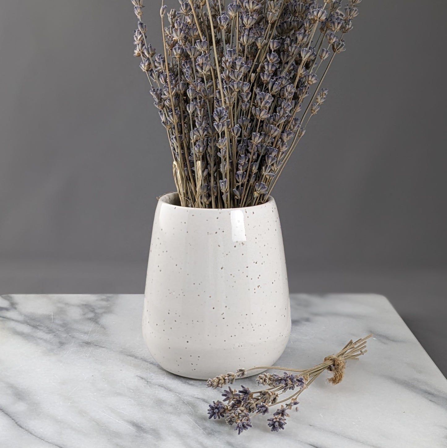 Speckle White Vase or Cup