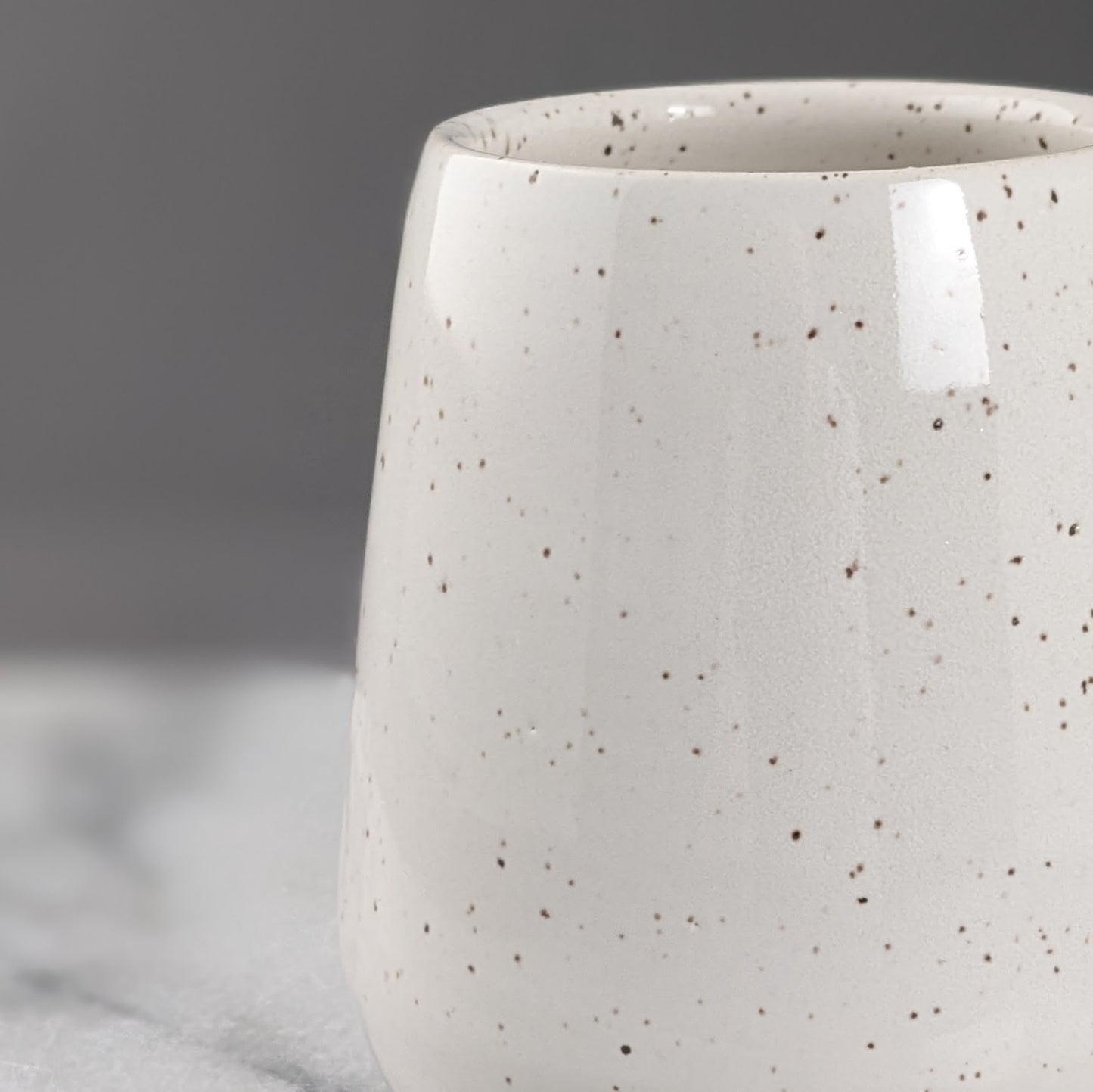 Speckle White Vase or Cup