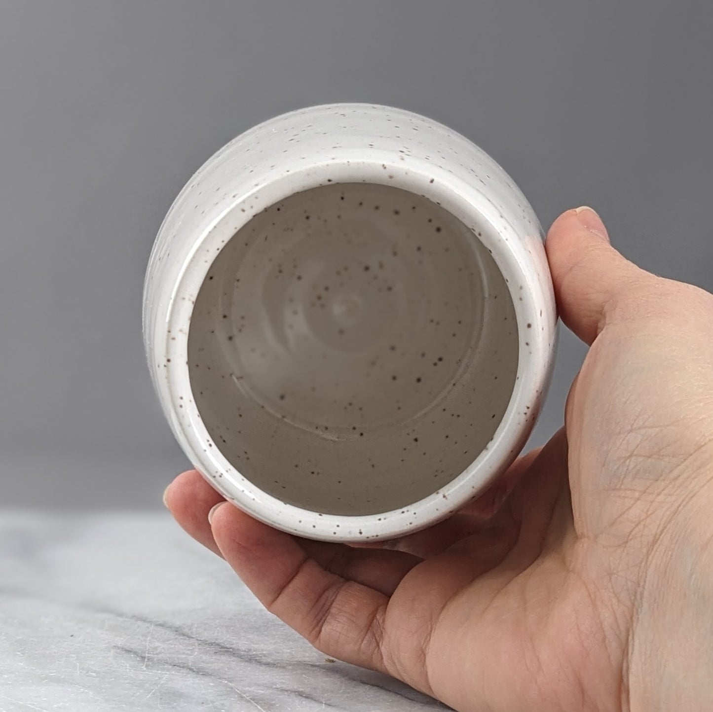 Speckle White Vase or Cup