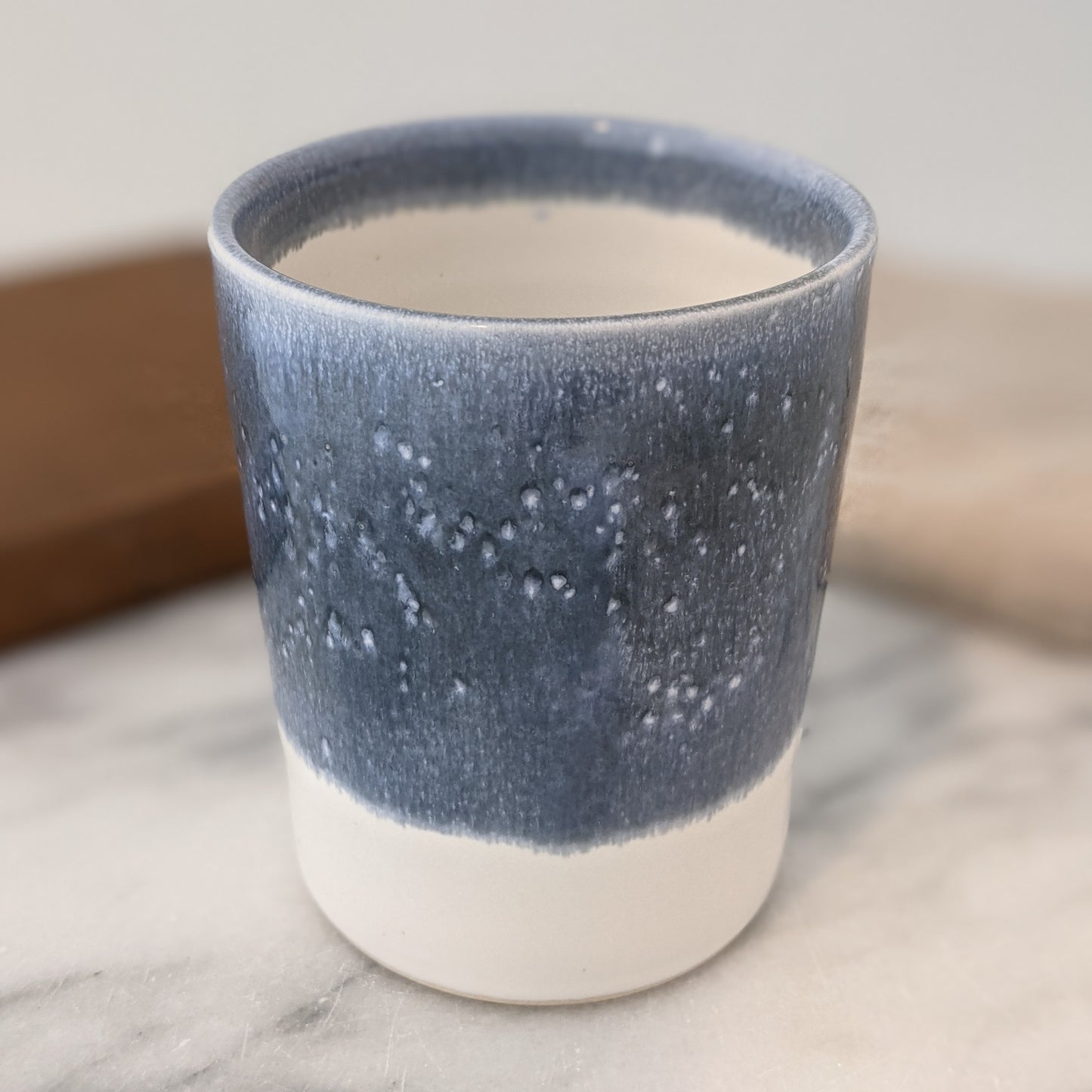 Blue Grey & White Travel Mug