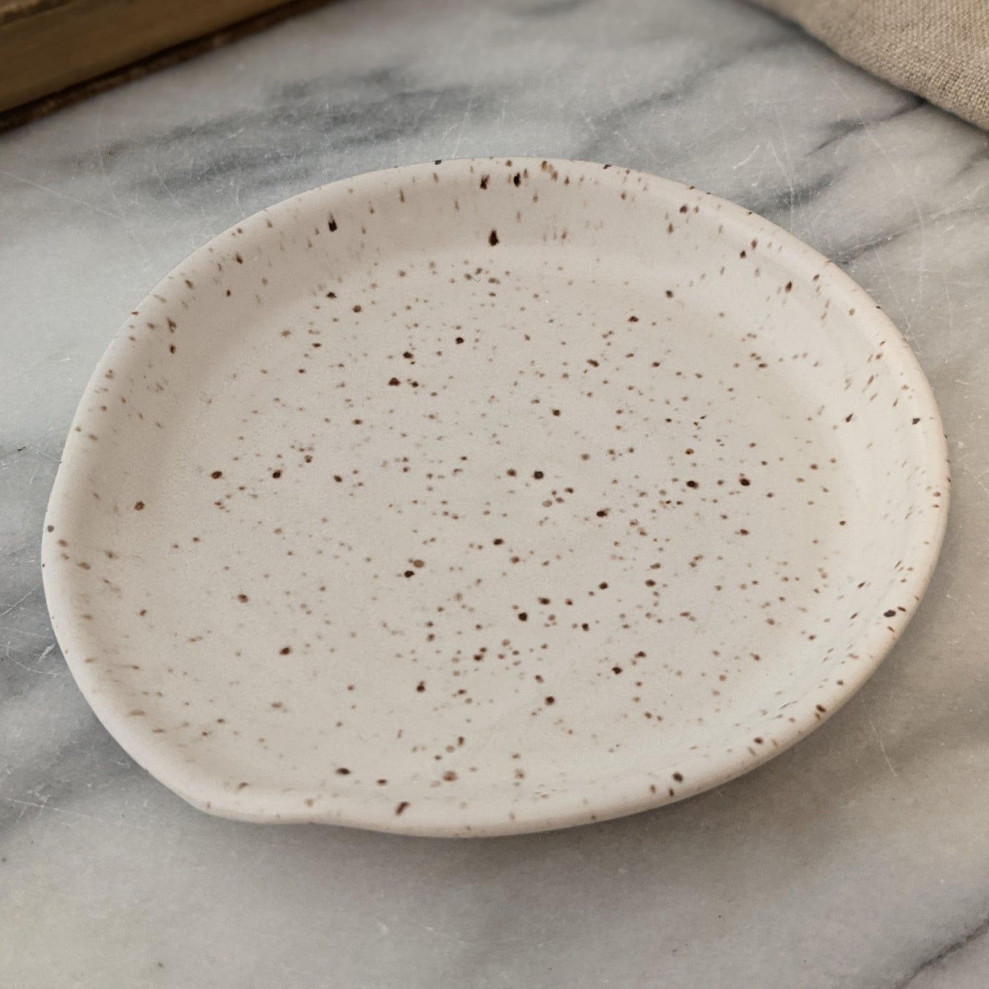 *SECOND* Speckled White Spoon Rest