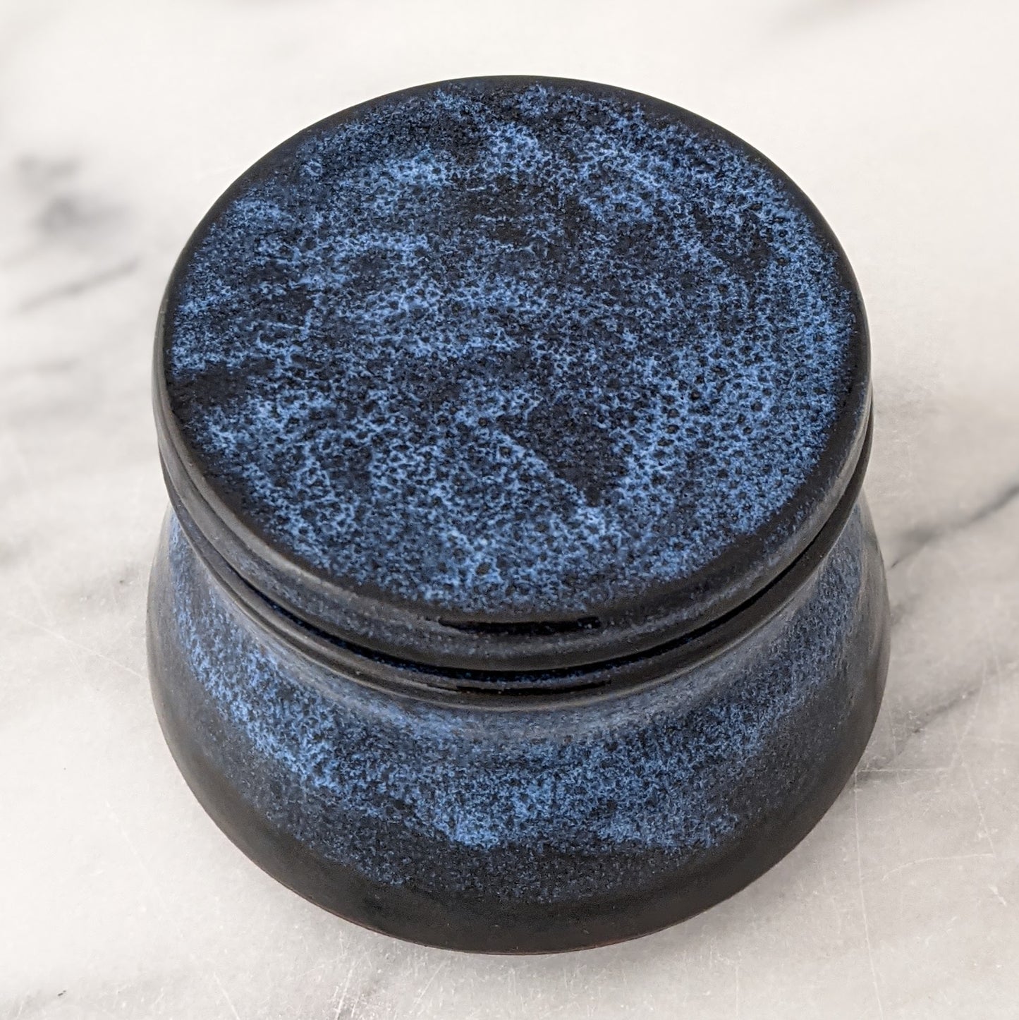 Blue & Black Ceramic Jar