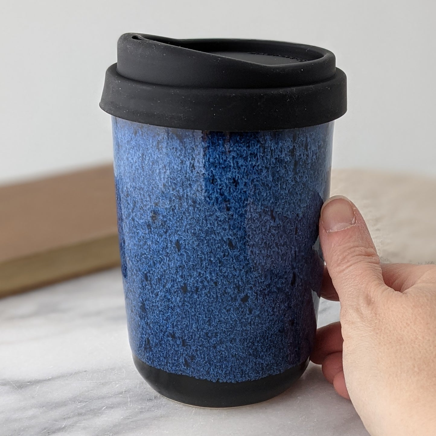 Blue & Black Travel Mug